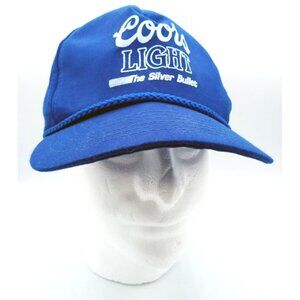 Trucker Hat Coors Light The Silver Bullet Blue Vintage Cap Adjustable Youngan